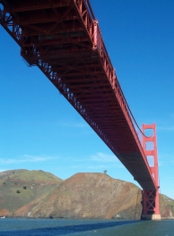 Underside of Golden Gate Bridge