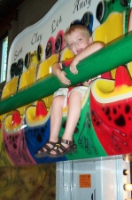 Ryan on a bouncy ride