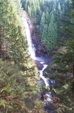 Middle falls, with view of upper falls
